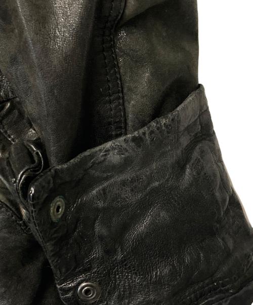 DIESEL（ディーゼル）DIESEL (ディーゼル) ラムレザーライダースジャケット ブラック サイズ:Sの古着・服飾アイテム