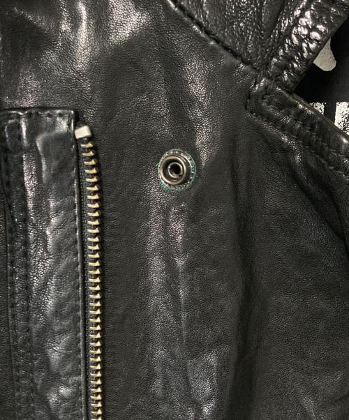 DIESEL（ディーゼル）DIESEL (ディーゼル) ラムレザーライダースジャケット ブラック サイズ:Sの古着・服飾アイテム