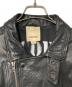 中古・古着 DIESEL (ディーゼル) ラムレザーライダースジャケット ブラック サイズ:S：12000円