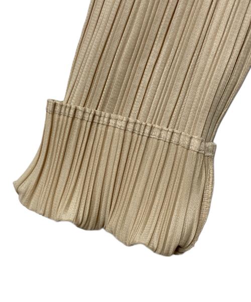 PLEATS PLEASE（プリーツプリーズ）PLEATS PLEASE (プリーツプリーズ) プリーツロングカーディガン ベージュ サイズ:3の古着・服飾アイテム