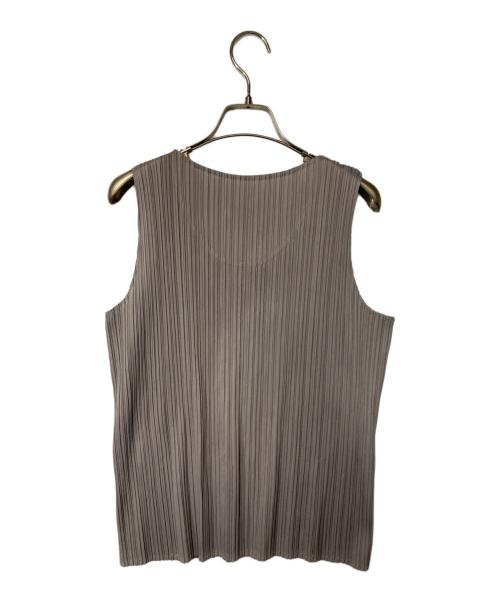 PLEATS PLEASE（プリーツプリーズ）PLEATS PLEASE (プリーツプリーズ) プリーツノースリーブカットソー グレー サイズ:Mの古着・服飾アイテム
