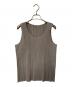 PLEATS PLEASE（プリーツプリーズ）の古着「プリーツノースリーブカットソー」｜グレー