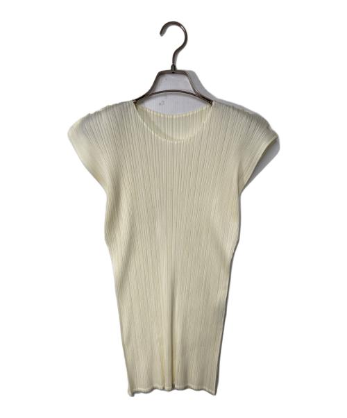 PLEATS PLEASE（プリーツプリーズ）PLEATS PLEASE (プリーツプリーズ) プリーツノースリーブカットソー ベージュ サイズ:3の古着・服飾アイテム
