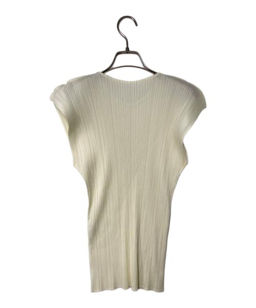 PLEATS PLEASE（プリーツプリーズ）PLEATS PLEASE (プリーツプリーズ) プリーツノースリーブカットソー ベージュ サイズ:3の古着・服飾アイテム