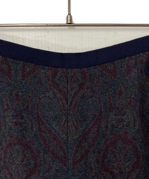 ETRO（エトロ）ETRO (エトロ) ウールシルクペイズリー柄スカート ネイビー サイズ:40の古着・服飾アイテム
