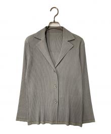 ISSEY MIYAKE（イッセイミヤケ）の古着「プリーツジャケット」｜グレー