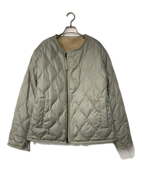 TAION（タイオン）TAION (タイオン) ミリタリー リバーシブル クルーネック ダウンジャケット ベージュ サイズ:Sの古着・服飾アイテム