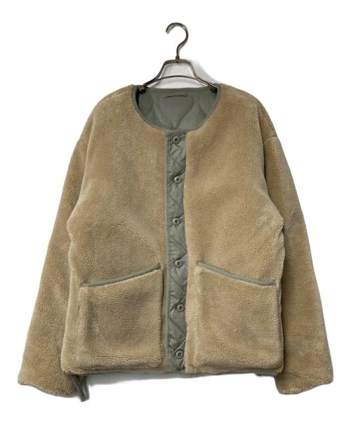 TAION（タイオン）TAION (タイオン) ミリタリー リバーシブル クルーネック ダウンジャケット ベージュ サイズ:Sの古着・服飾アイテム