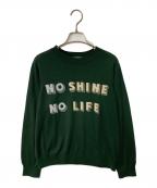 NEMIKAネミカ）の古着「メッセージクルーネックニット」｜グリーン
