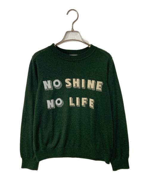NEMIKA（ネミカ）NEMIKA (ネミカ) メッセージクルーネックニット グリーン サイズ:5の古着・服飾アイテム