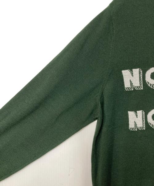 NEMIKA（ネミカ）NEMIKA (ネミカ) メッセージクルーネックニット グリーン サイズ:5の古着・服飾アイテム
