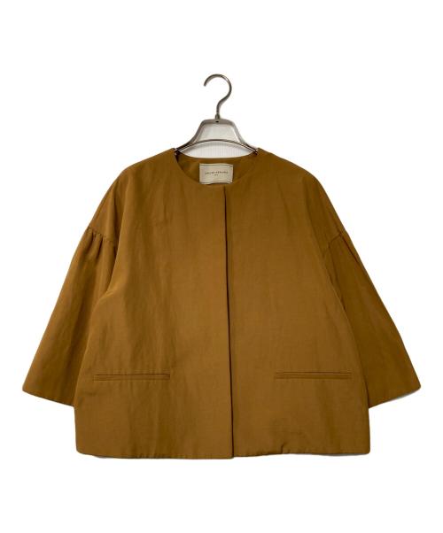 UNITED ARROWS TOKYO（ユナイテッドアローズトウキョウ）UNITED ARROWS TOKYO (ユナイテッドアローズトウキョウ) ドロップショルダー フレアスリーブ ジャケット ブラウン サイズ:38の古着・服飾アイテム