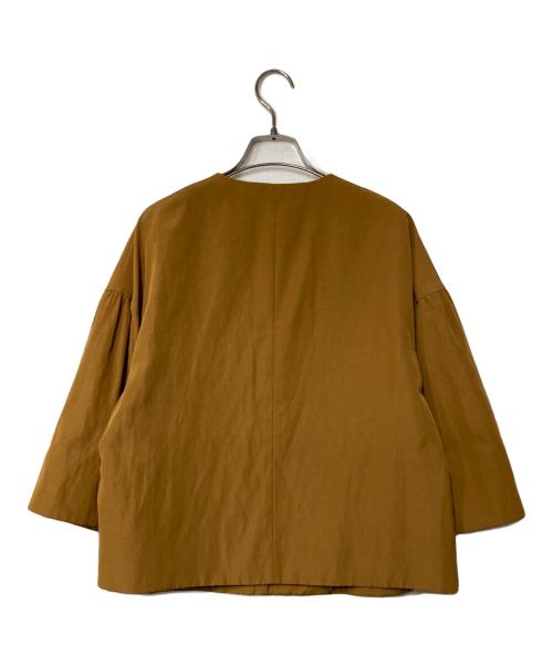 UNITED ARROWS TOKYO（ユナイテッドアローズトウキョウ）UNITED ARROWS TOKYO (ユナイテッドアローズトウキョウ) ドロップショルダー フレアスリーブ ジャケット ブラウン サイズ:38の古着・服飾アイテム