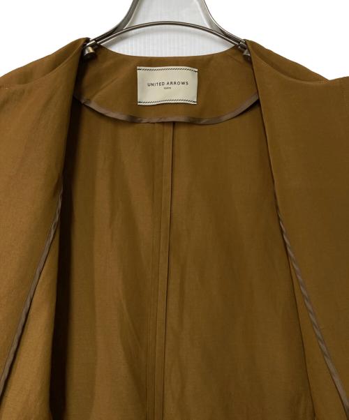 UNITED ARROWS TOKYO（ユナイテッドアローズトウキョウ）UNITED ARROWS TOKYO (ユナイテッドアローズトウキョウ) ドロップショルダー フレアスリーブ ジャケット ブラウン サイズ:38の古着・服飾アイテム