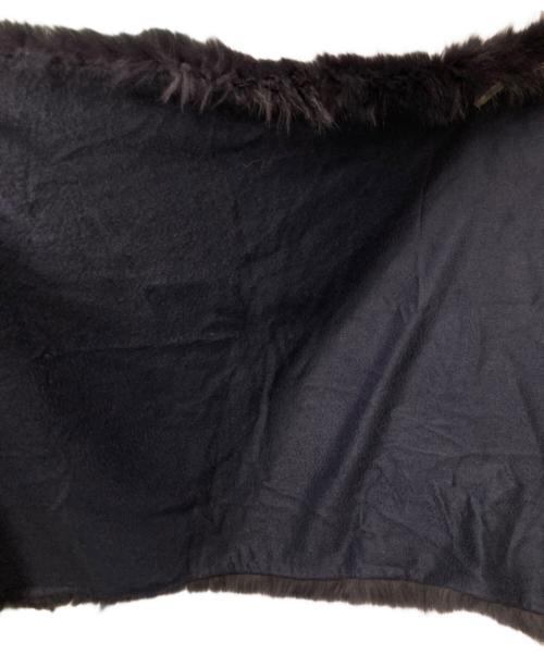 tiedeur（ティエドゥール）tiedeur (ティエドゥール) フォックスファーカシミヤポンチョ ネイビー サイズ:F 未使用品の古着・服飾アイテム