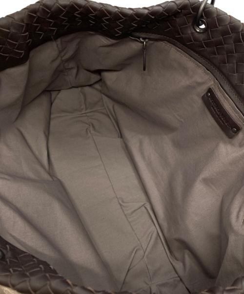BOTTEGA VENETA（ボッテガベネタ）BOTTEGA VENETA (ボッテガベネタ) カプリ イントレチャート トートバッグ  ブラウンの古着・服飾アイテム