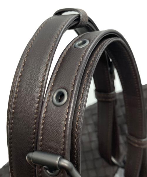 BOTTEGA VENETA（ボッテガベネタ）BOTTEGA VENETA (ボッテガベネタ) カプリ イントレチャート トートバッグ  ブラウンの古着・服飾アイテム
