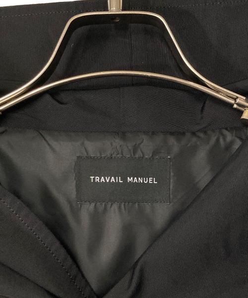 TRAVAIL MANUEL（トラバイユマニュアル）TRAVAIL MANUEL (トラバイユマニュアル) コーデュラ 64クロス ボタン パーカージャケット ブラック サイズ:FREEの古着・服飾アイテム