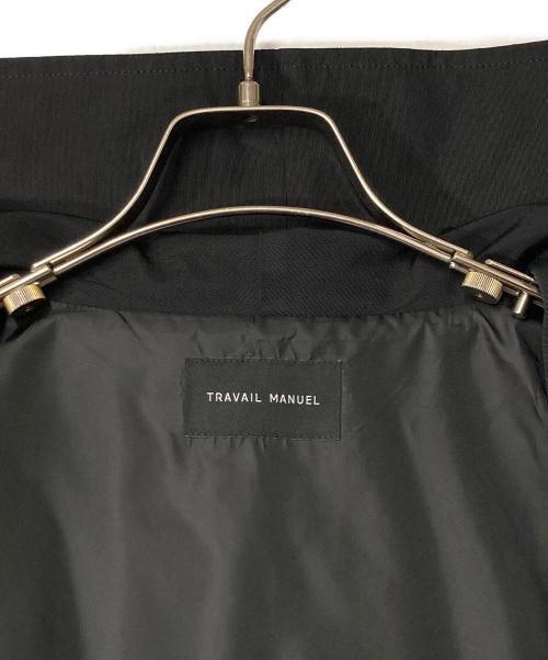 TRAVAIL MANUEL（トラバイユマニュアル）TRAVAIL MANUEL (トラバイユマニュアル) コーデュラ 64クロス ボタン パーカージャケット ブラック サイズ:FREEの古着・服飾アイテム