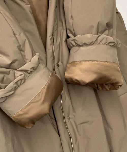 CLANE（クラネ）CLANE (クラネ) BALLOON HOODIE LONG DOWN COAT バルーン フーディ ロングダウンコート ベージュ サイズ:1の古着・服飾アイテム