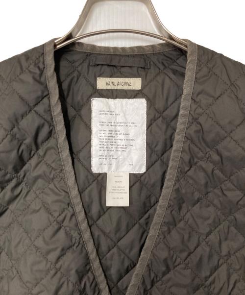 vainl archive（ヴァイナルアーカイブ）VAINL ARCHIVE (ヴァイナルアーカイブ) WIP キルティングベスト チャコールグレー サイズ:Ｍの古着・服飾アイテム