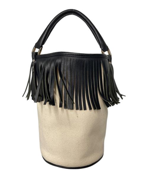AYAKO（アヤコ）AYAKO (アヤコ) 2WAYフリンジバッグ アイボリー×ブラックの古着・服飾アイテム