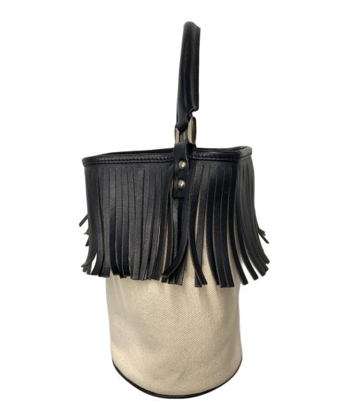 AYAKO（アヤコ）AYAKO (アヤコ) 2WAYフリンジバッグ アイボリー×ブラックの古着・服飾アイテム