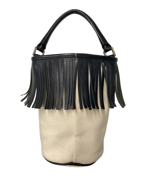 AYAKO（アヤコ）AYAKO (アヤコ) 2WAYフリンジバッグ アイボリー×ブラックの古着・服飾アイテム