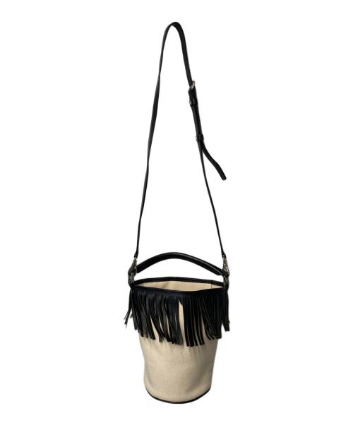 AYAKO（アヤコ）AYAKO (アヤコ) 2WAYフリンジバッグ アイボリー×ブラックの古着・服飾アイテム