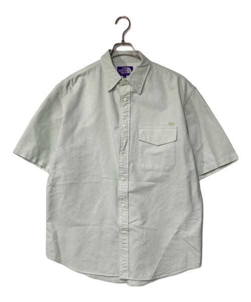 THE NORTHFACE PURPLELABEL（ザ・ノースフェイス パープルレーベル）THE NORTHFACE PURPLELABEL (ザ・ノースフェイス パープルレーベル) Cotton Polyester OX B.D. H/S Shirt グリーン サイズ:Lの古着・服飾アイテム