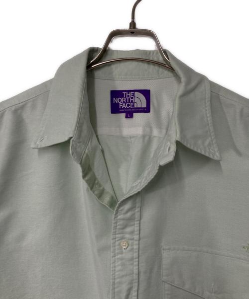 THE NORTHFACE PURPLELABEL（ザ・ノースフェイス パープルレーベル）THE NORTHFACE PURPLELABEL (ザ・ノースフェイス パープルレーベル) Cotton Polyester OX B.D. H/S Shirt グリーン サイズ:Lの古着・服飾アイテム