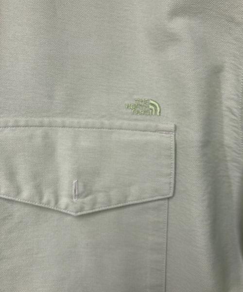 THE NORTHFACE PURPLELABEL（ザ・ノースフェイス パープルレーベル）THE NORTHFACE PURPLELABEL (ザ・ノースフェイス パープルレーベル) Cotton Polyester OX B.D. H/S Shirt グリーン サイズ:Lの古着・服飾アイテム