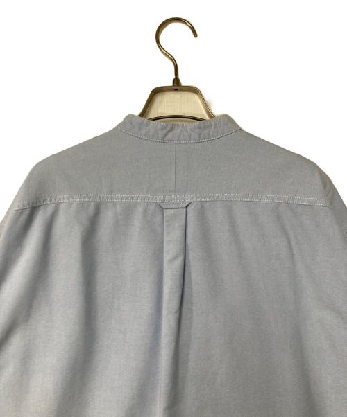 THE NORTHFACE PURPLELABEL（ザ・ノースフェイス パープルレーベル）THE NORTHFACE PURPLELABEL (ザ・ノースフェイス パープルレーベル) Cotton Polyester OX Band Collar Shirt ブルー サイズ:Lの古着・服飾アイテム