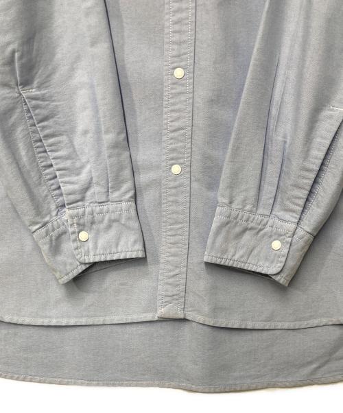 THE NORTHFACE PURPLELABEL（ザ・ノースフェイス パープルレーベル）THE NORTHFACE PURPLELABEL (ザ・ノースフェイス パープルレーベル) Cotton Polyester OX Band Collar Shirt ブルー サイズ:Lの古着・服飾アイテム