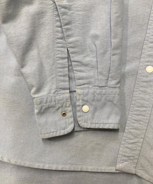 THE NORTHFACE PURPLELABEL（ザ・ノースフェイス パープルレーベル）THE NORTHFACE PURPLELABEL (ザ・ノースフェイス パープルレーベル) Cotton Polyester OX Band Collar Shirt ブルー サイズ:Lの古着・服飾アイテム