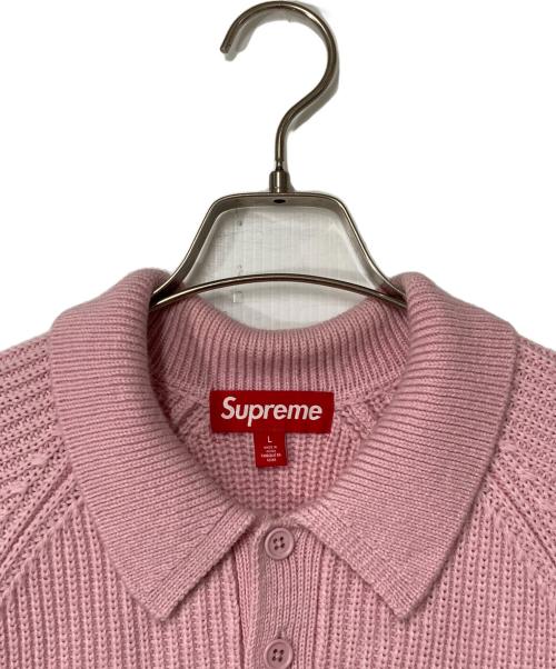 SUPREME（シュプリーム）Supreme (シュプリーム) Small Box Polo Sweater ピンク サイズ:Lの古着・服飾アイテム