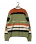 GOLF WANG（ゴルフワン）の古着「モヘヤ混ボーダーニット」｜オレンジ×グリーン