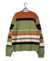 GOLF WANG (ゴルフワン) モヘヤ混ボーダーニット オレンジ×グリーン サイズ:M：7000円