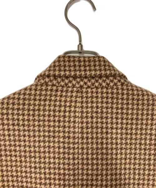 kiton（キートン）kiton (キートン) カシミヤ ハウンドトゥース チェスターコート ブラウン サイズ:48の古着・服飾アイテム