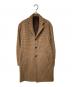 kiton（キートン）の古着「カシミヤ ハウンドトゥース チェスターコート」｜ブラウン