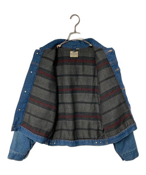 Wrangler（ラングラー）Wrangler (ラングラー) ブランケットデニムジャケット インディゴ サイズ:Lの古着・服飾アイテム