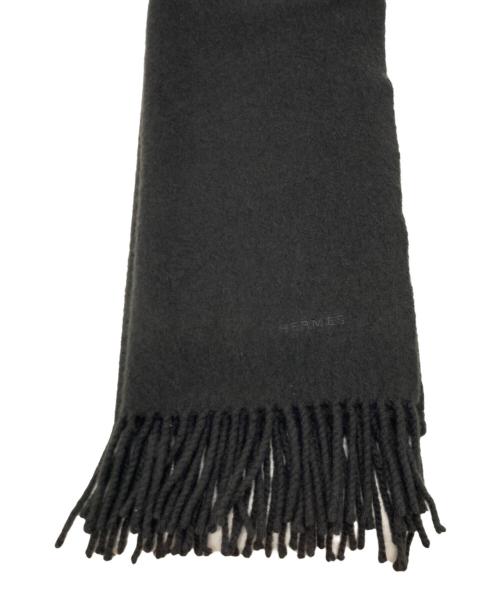 HERMES（エルメス）HERMES (エルメス) カシミヤマフラー グレーの古着・服飾アイテム