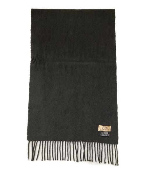 HERMES（エルメス）HERMES (エルメス) カシミヤマフラー グレーの古着・服飾アイテム