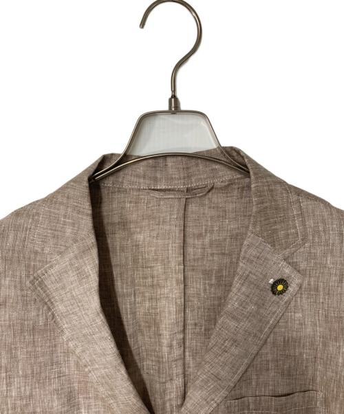 giannetto（ジャンネット）giannetto (ジャンネット) リネン2Bテーラードジャケット ベージュ サイズ:48の古着・服飾アイテム