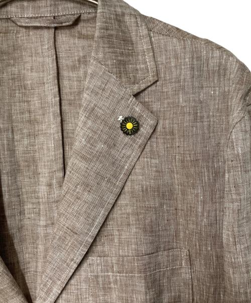 giannetto（ジャンネット）giannetto (ジャンネット) リネン2Bテーラードジャケット ベージュ サイズ:48の古着・服飾アイテム