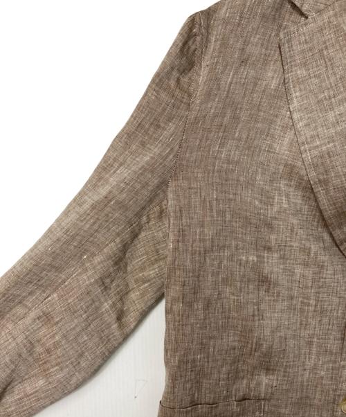 giannetto（ジャンネット）giannetto (ジャンネット) リネン2Bテーラードジャケット ベージュ サイズ:48の古着・服飾アイテム