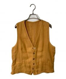LARDINI（ラルディーニ）の古着「リネンベスト」｜オレンジ