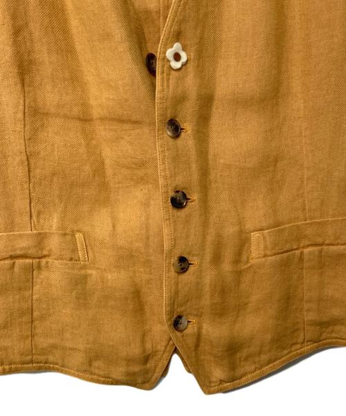 LARDINI（ラルディーニ）LARDINI (ラルディーニ) リネンベスト オレンジ サイズ:50の古着・服飾アイテム
