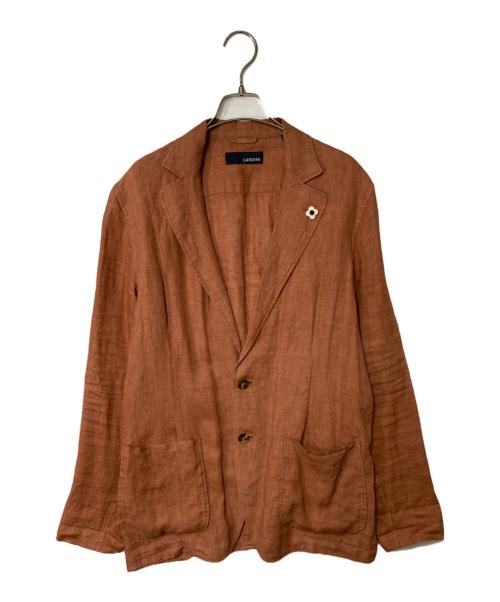 LARDINI（ラルディーニ）LARDINI (ラルディーニ) リネンシャツジャケット ブラウン サイズ:Ｍの古着・服飾アイテム