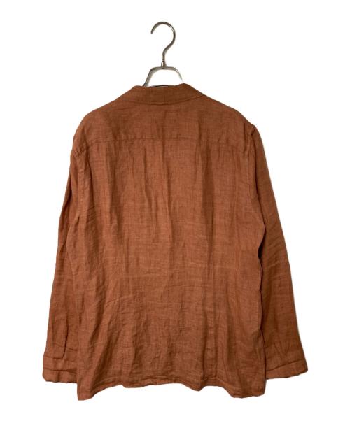 LARDINI（ラルディーニ）LARDINI (ラルディーニ) リネンシャツジャケット ブラウン サイズ:Ｍの古着・服飾アイテム